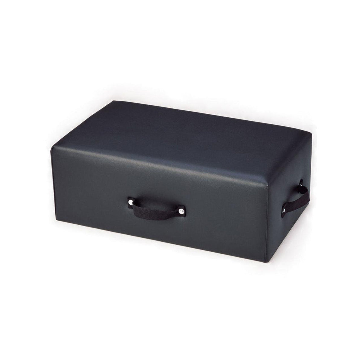 Peak Pilates long/short box with black upholstery and an end carry handle for reformer box work