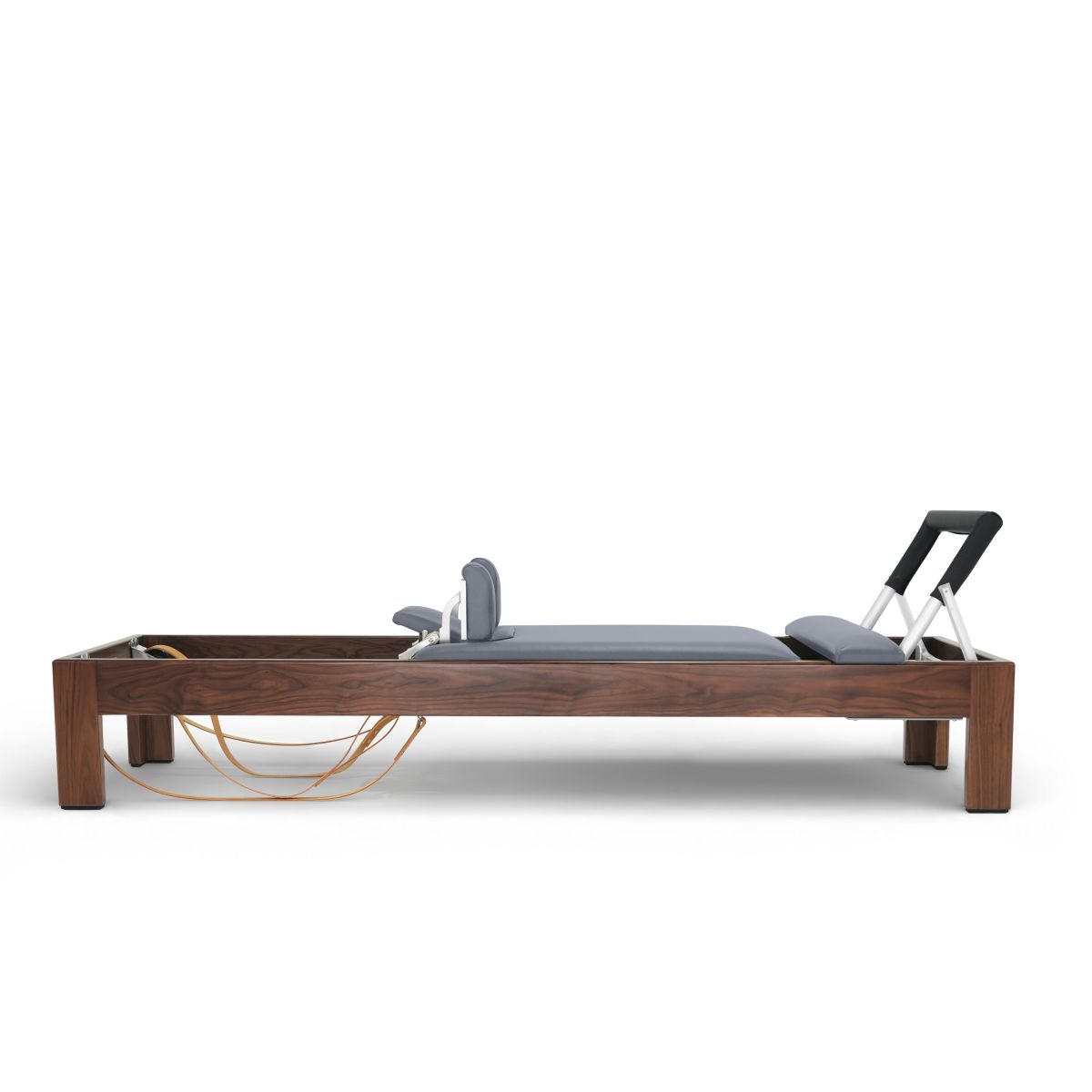 Elina Pilates Classic Dark Wood Reformer in grey