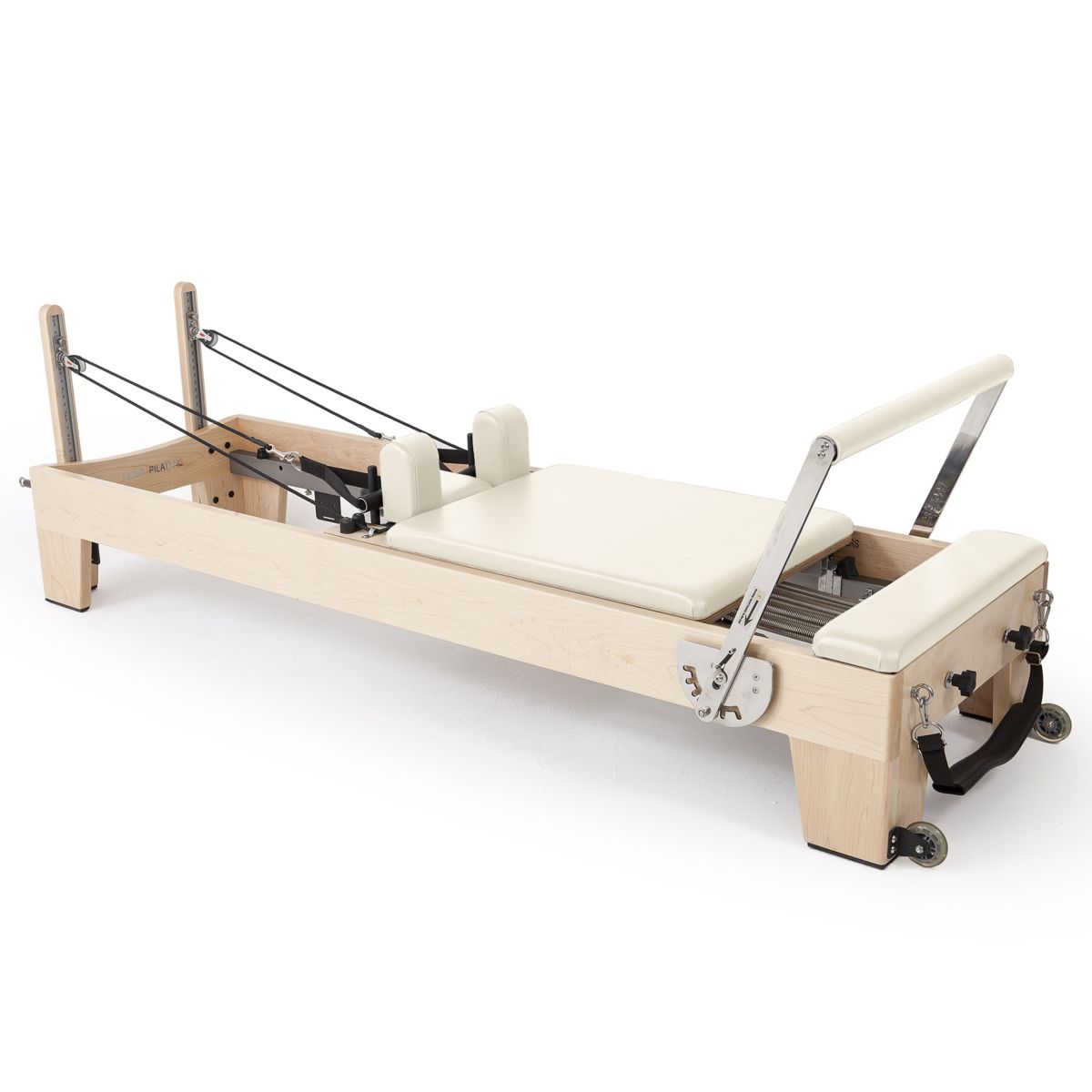 Elina Pilates Elite Wood Reformer Bundle in ivory