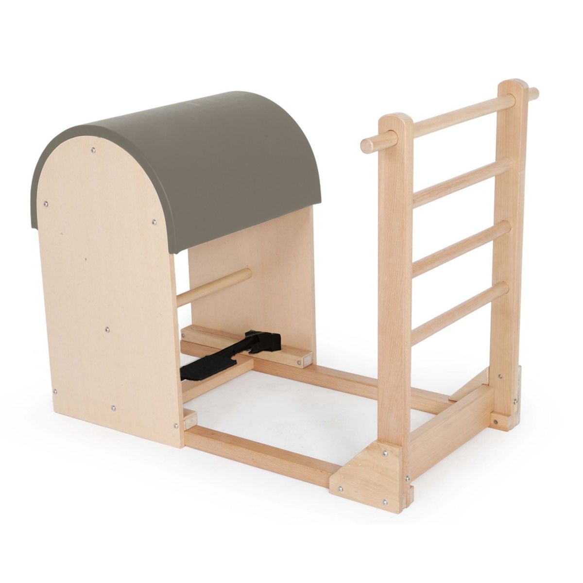 Elina Pilates Ladder Barrel (Wooden Base) in black