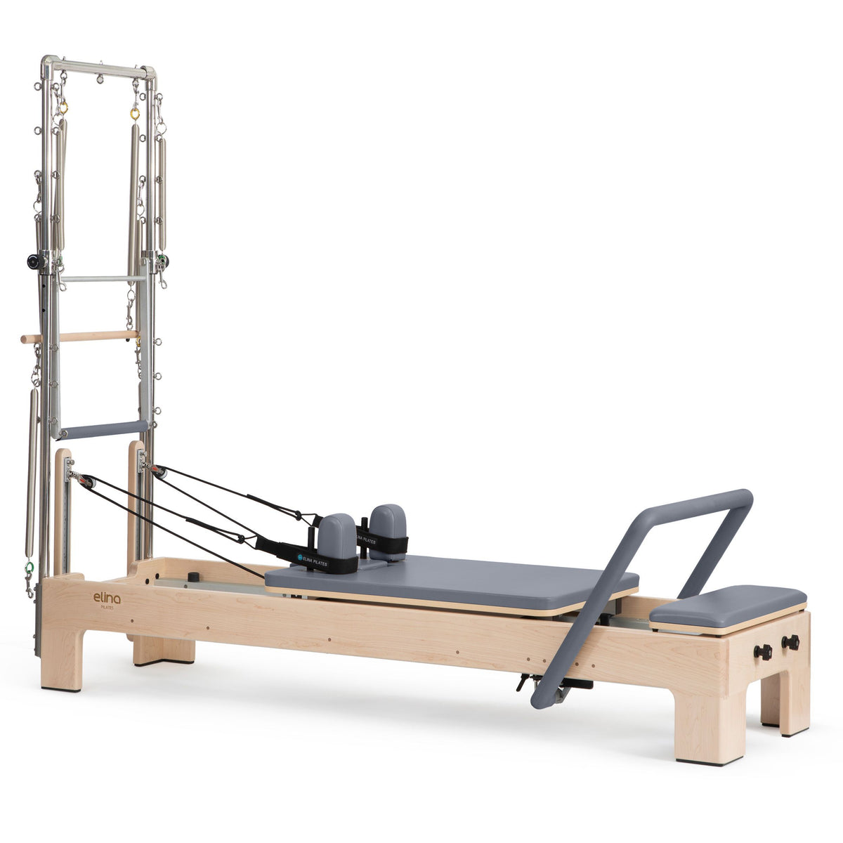 Carriage from above: headrest, shoulder rests, pads and pole, grey
