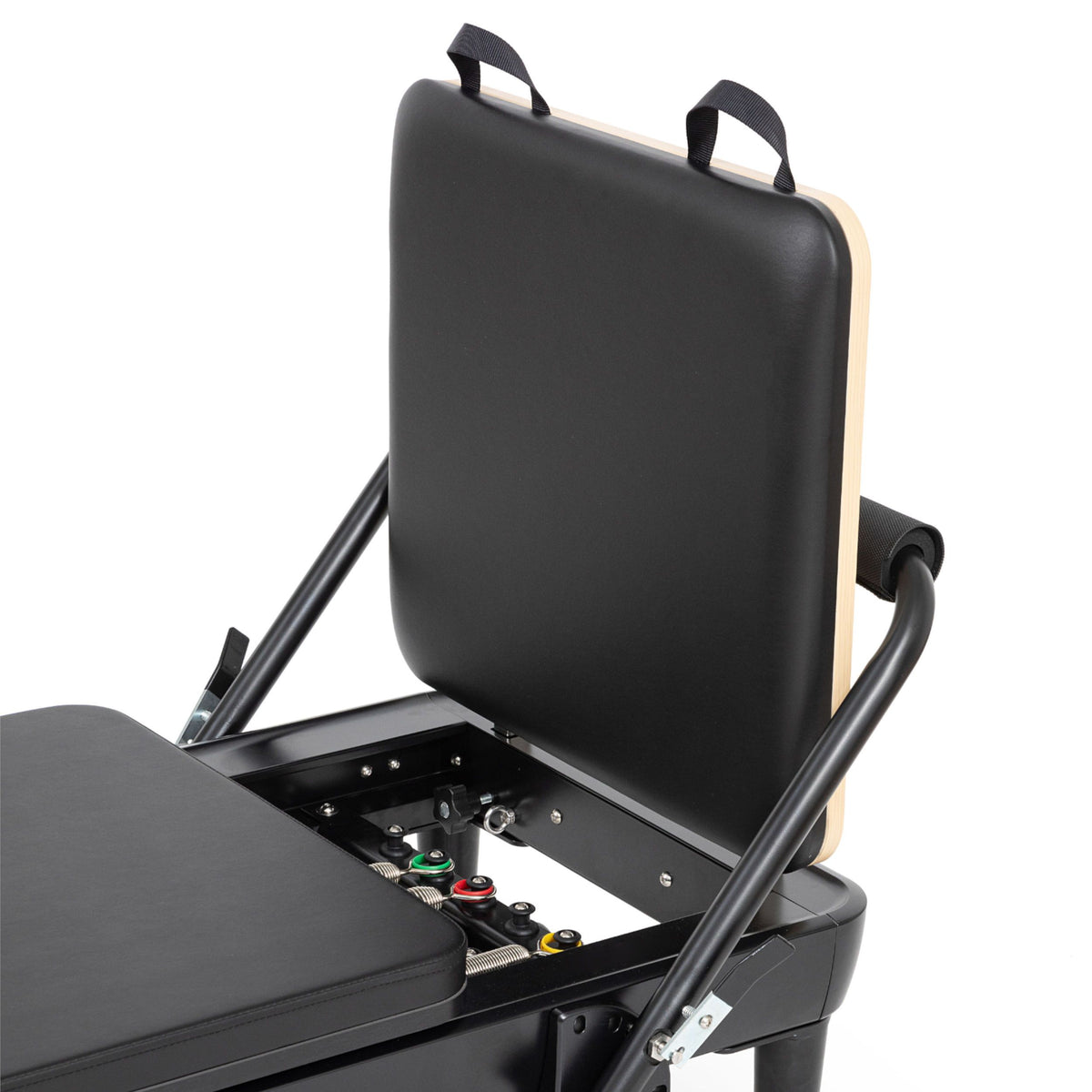 Nubium Black Edition raised jump board, handle bar and color-coded spring bar detail