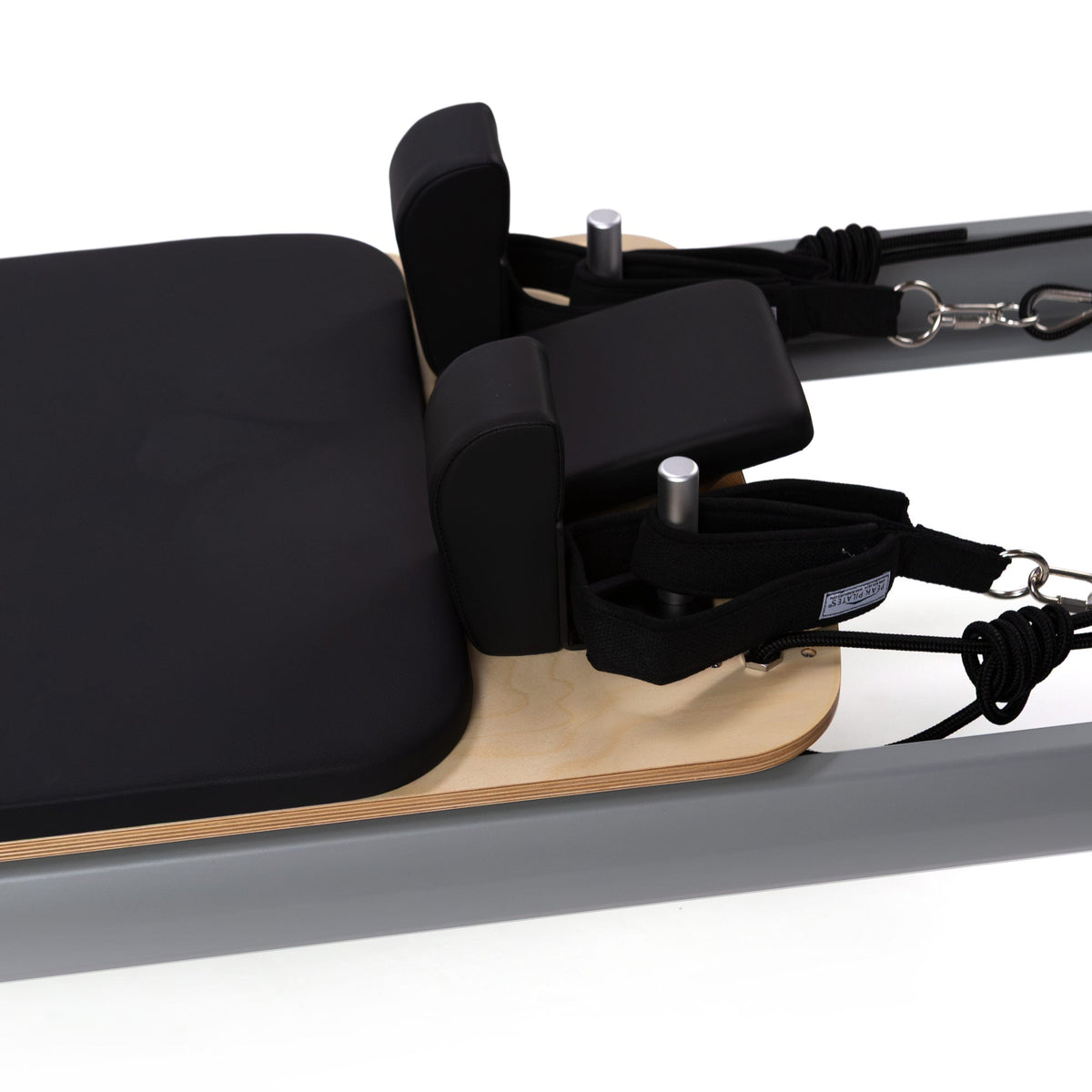 Peak Pilates casa Reformer with Long/Short Box, three-position headrest detail