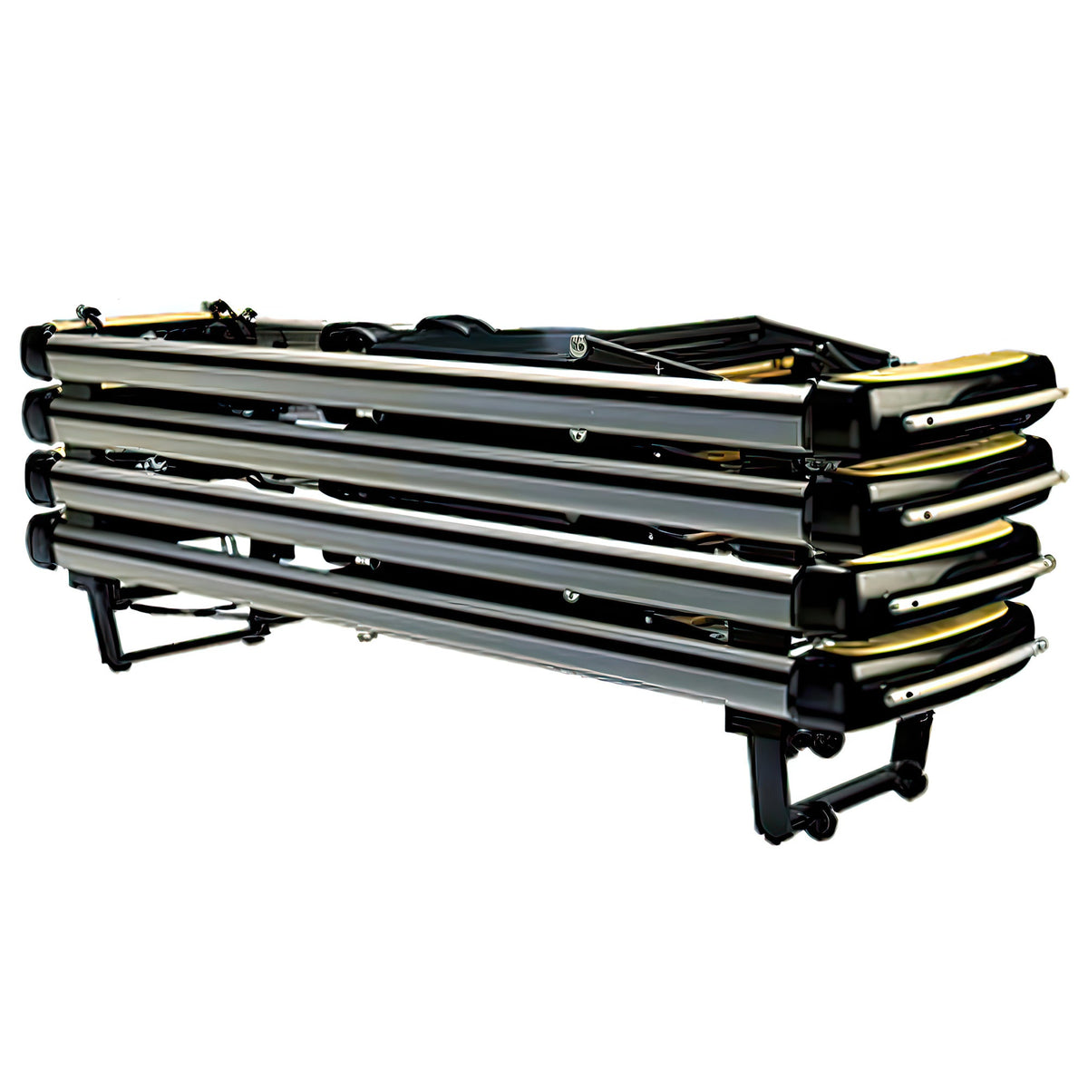 Peak Pilates MVe Reformer with Long/Short Box, units stacked for storage