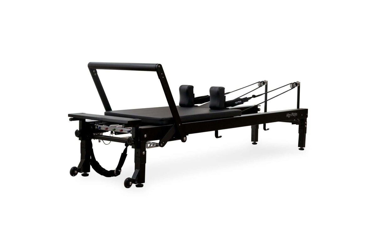 Align Pilates C8-Pro Noir, reformer shown with optional leg extensions