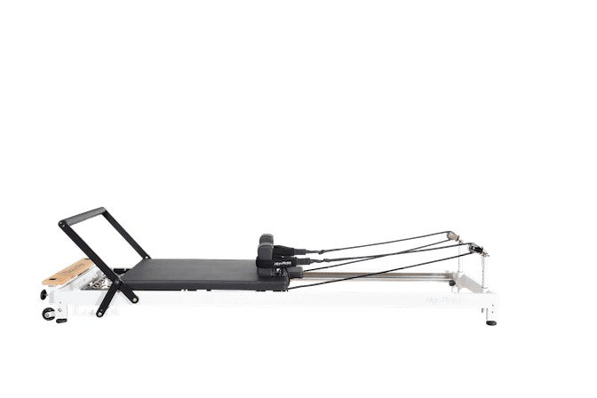 Align Pilates R8-Pro Reformer, white frame side view