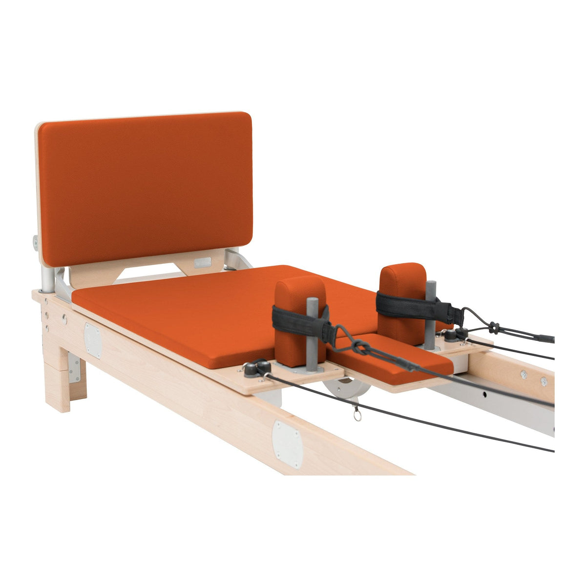 BASI Systems Reformer upholstered in Campfire Orange, the whole apparatus shown against a plain background, view 5