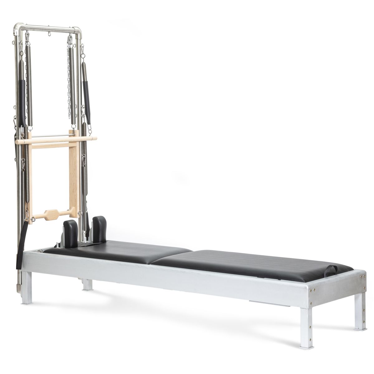 Elina Pilates Classic Aluminium Reformer 86" with Tower in black