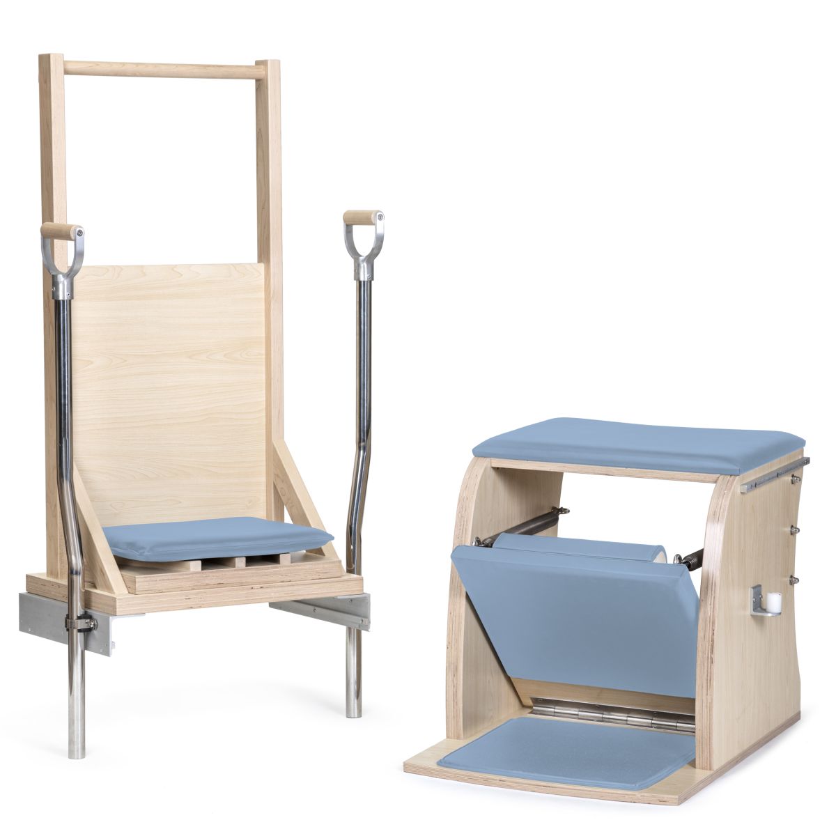 Elina Pilates Classic Combo Chair with Back in ocean blue