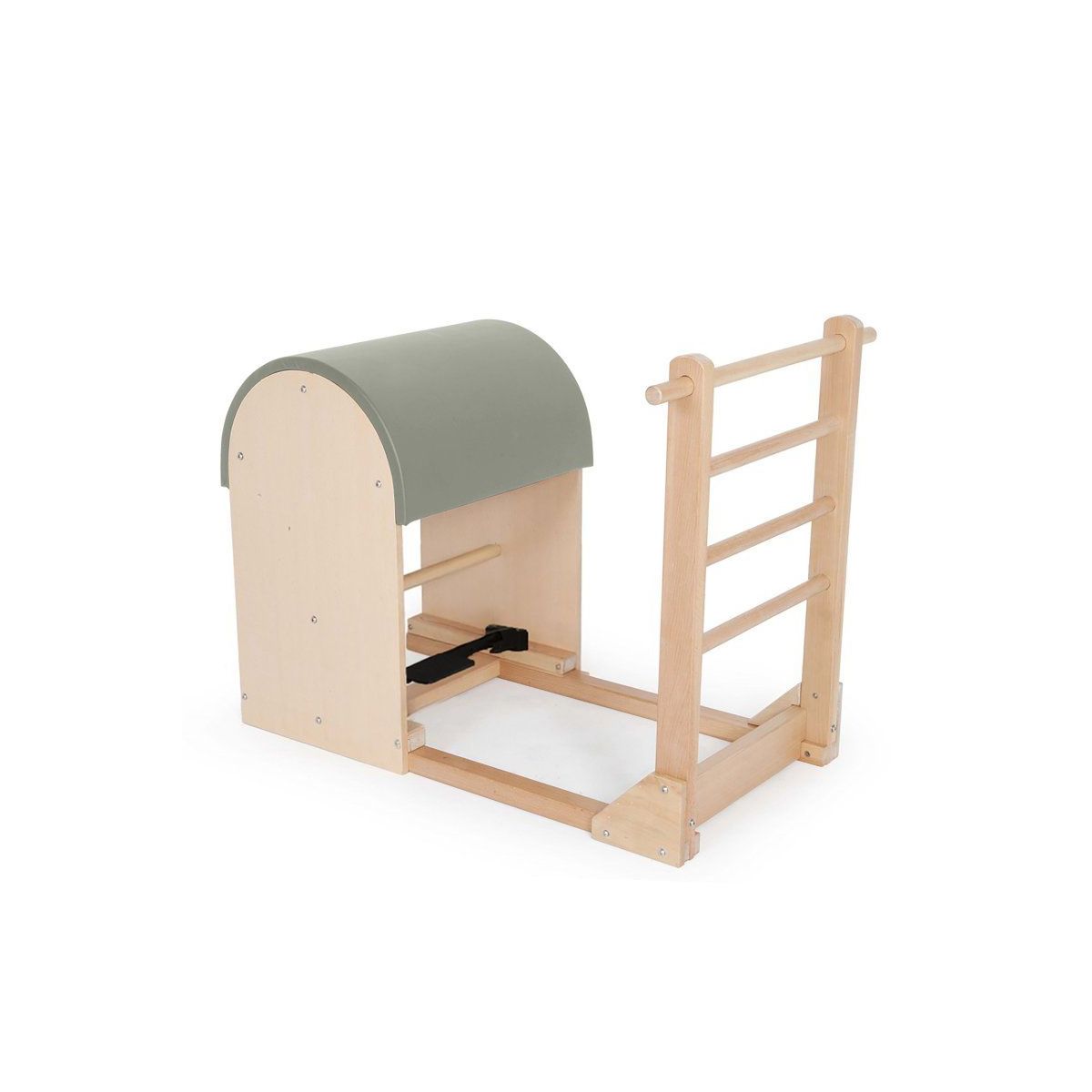 Elina Pilates Ladder Barrel (Wooden Base) in black