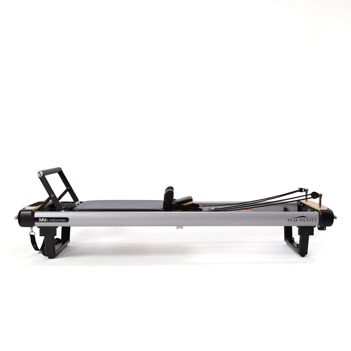 Peak Pilates MVe Reformer with Long/Short Box, side view