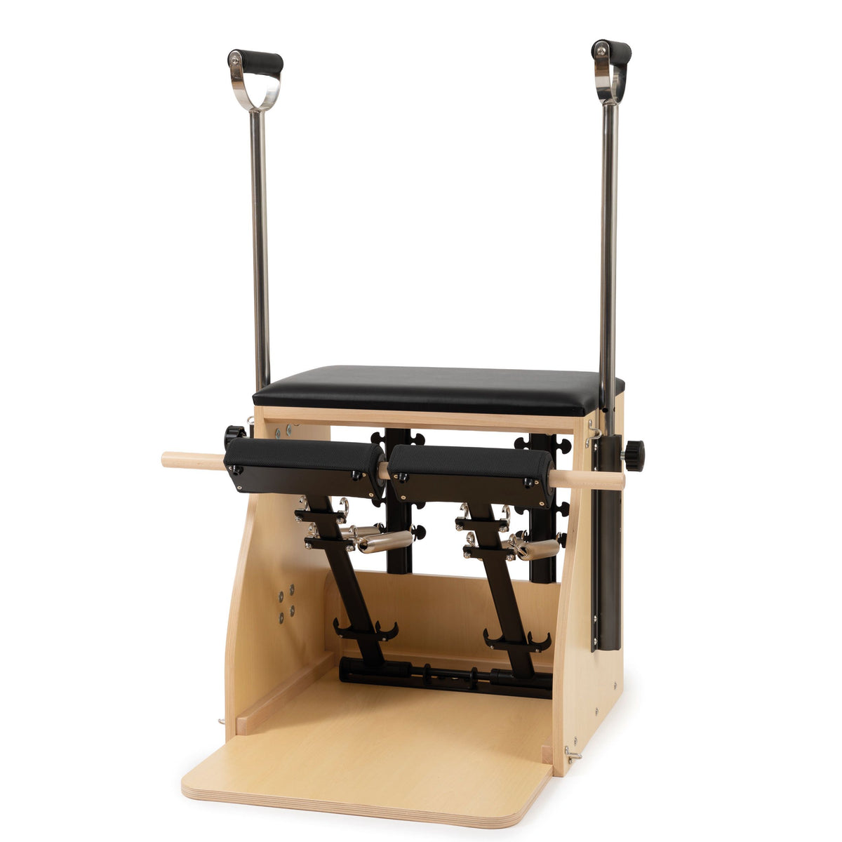 Elina Pilates Wood Combo Chair in black, alternate angle
